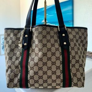 Authenticated Gucci Jolicoeur Tote Bag with free Restored Gucci wallet